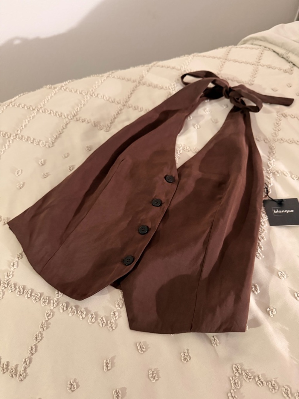 Brown Halter Vest Top